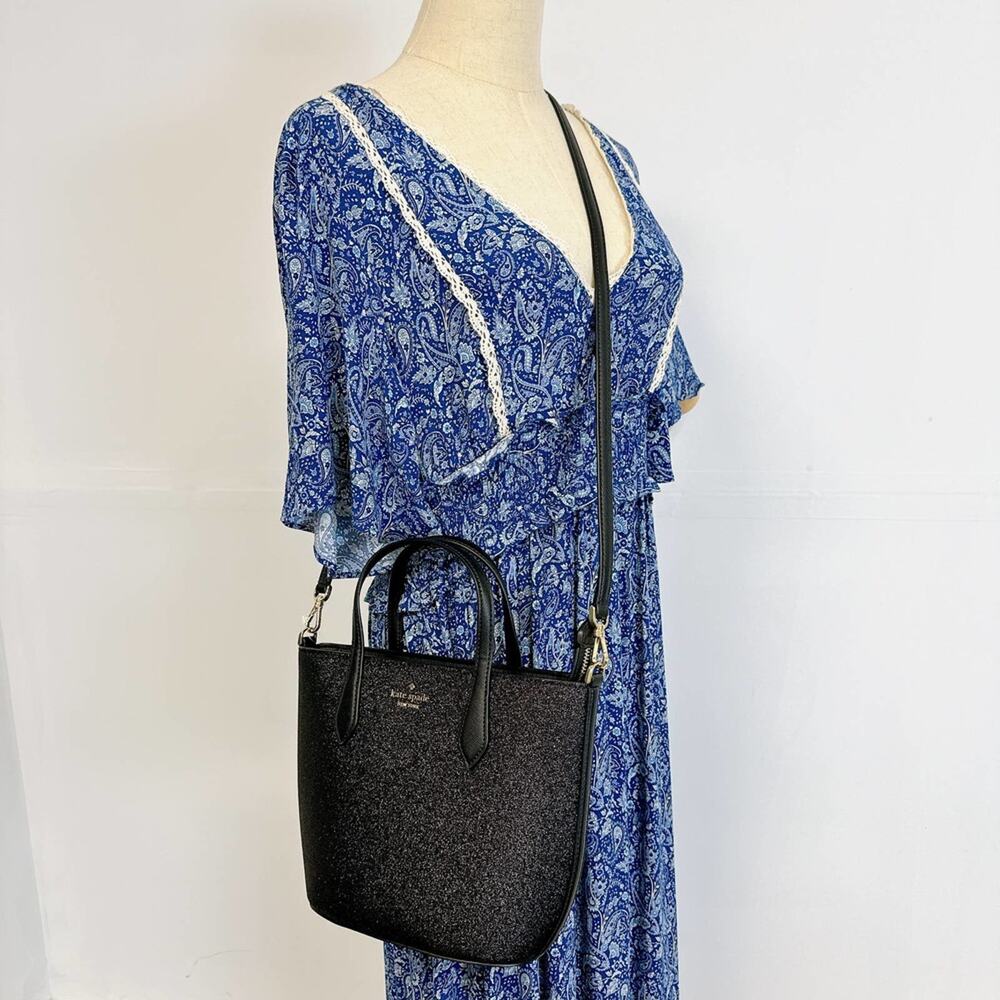Kate Spade KE460  New York Glimmer Satchel Tote IN Black
